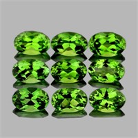 Natural Rare Chrome Green Apatite 9 Pcs(Flawless-V