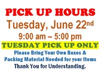 PICK UP DAY & HOURS