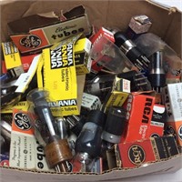 ASSORTED BOX OF VINTAGE TUBES FOR RADIOS