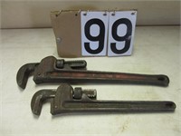 2 Ridgid pipe wrenches
