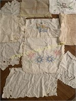 Lot of handiwork, butterfly doily and more