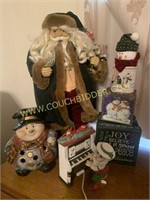 Large Santa and other holiday decor