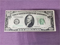 1934B $10 Bill Descent Shape