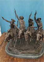 Frederic Remington bronze - Coming Though Rye