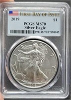 2019 slab Silver Eagle PCGS MS70
