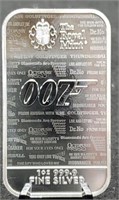 1 oz. Silver Bar "007" by the Royal Mint