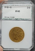 1910-S Ten Dollar Gold Indian Eagle