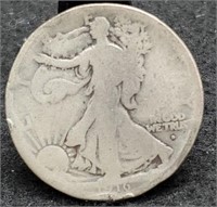 1916-D Obverse Walking Liberty Half Dollar