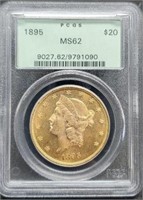 1895 slab Twenty Dollar Gold Liberty Double Eagle