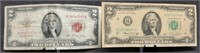 1953 Red Seal & 1976 Green Seal Two Dollar Notes