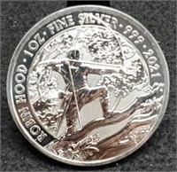 2021 Robin Hood 2 Pound 1oz. Silver Coin