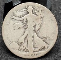 1921-S Walking Liberty Half Dollar, G+ Key Date