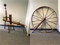 Antique Sewing Spinning Wheel Loom Wood/metal