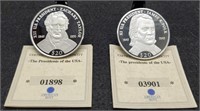 (2) 20 Gram .999 Silver President Proof Rounds