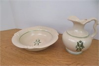 Haeger Pitcher & bowl USA pottery