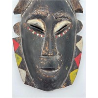 Hand-Carved Wooden African Mask