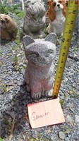 Concrete Cat Yard Figure/Ornament, 12.5"
