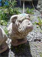 14" Concrete English Bulldog Statue, Figure