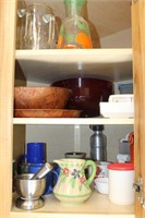 CONTENTS OF SHELVES AND CABINET