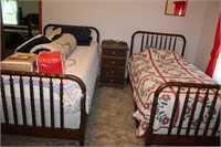 2 TWIN BEDS  AND NIGHT STAND