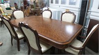 Table w/Leaf & 6 Chairs, 7' L without 20" Leaf,