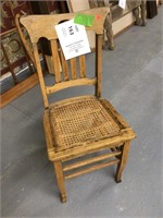 wood chair caned seat