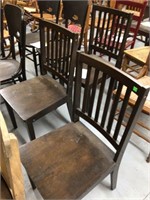 solid wood vintage PAIR of chairs