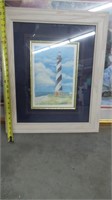 Lighthouse Picture, Framed 20.5x24.5"