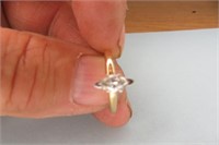 Size 5 3/4 14K Trubrite Solitare diamond