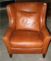 WESTERN STYLE LEATHER HIGH BACK CHAIR