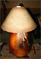 SOUTHWESTERN STYLE METAL TABLE LAMP