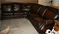 LEATHER 2 PC SECTIONAL COUCH