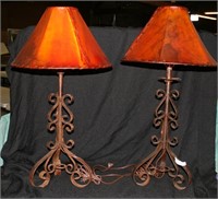 PAIR OF SOUTHWESTERN STYLE TABLE LAMPS