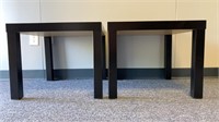 Pair Of Ikea Lack End Tables Black