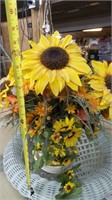 Flower Pot w/Artificial Sunflowers