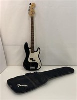 Fender Squier Bass Guitar In Fender Bag