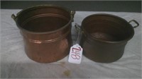 2 COPPER CONTAINERS