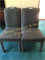 2 BLACK & WHITE SIDE CHAIRS
