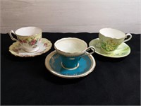 Vintage Aynsley tea cups and saucers.
