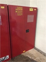 ULINE RED FIRE SAFETY CABINET #1