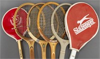Wooden Tennis & Squash Racquets, 6 PCS.