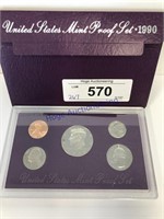 US MINT PROOF SET 1990