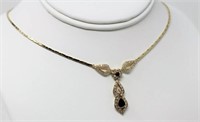 18 Kt Natural Sapphire Diamond Choker Necklace