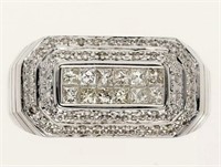 1.60 Cts Diamond Geometric Diamond Men Ring