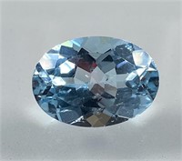 Certified 7.25 Cts Natural Blue Topaz