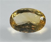Certified 10.05 Cts Natural Oval Citrine