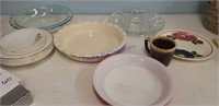 Pie plates, plates and egg holder