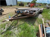 All Steel 2-Axle Bumper Pull Flatbed Trailer 7ft x