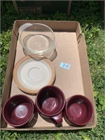 Misc. Cups, plate and bowl