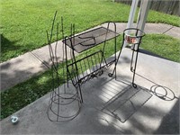 Tomato Cages, Outdoor Plant Stand and End table